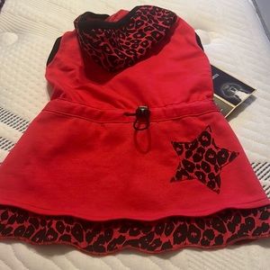 Leopard dog dress Med